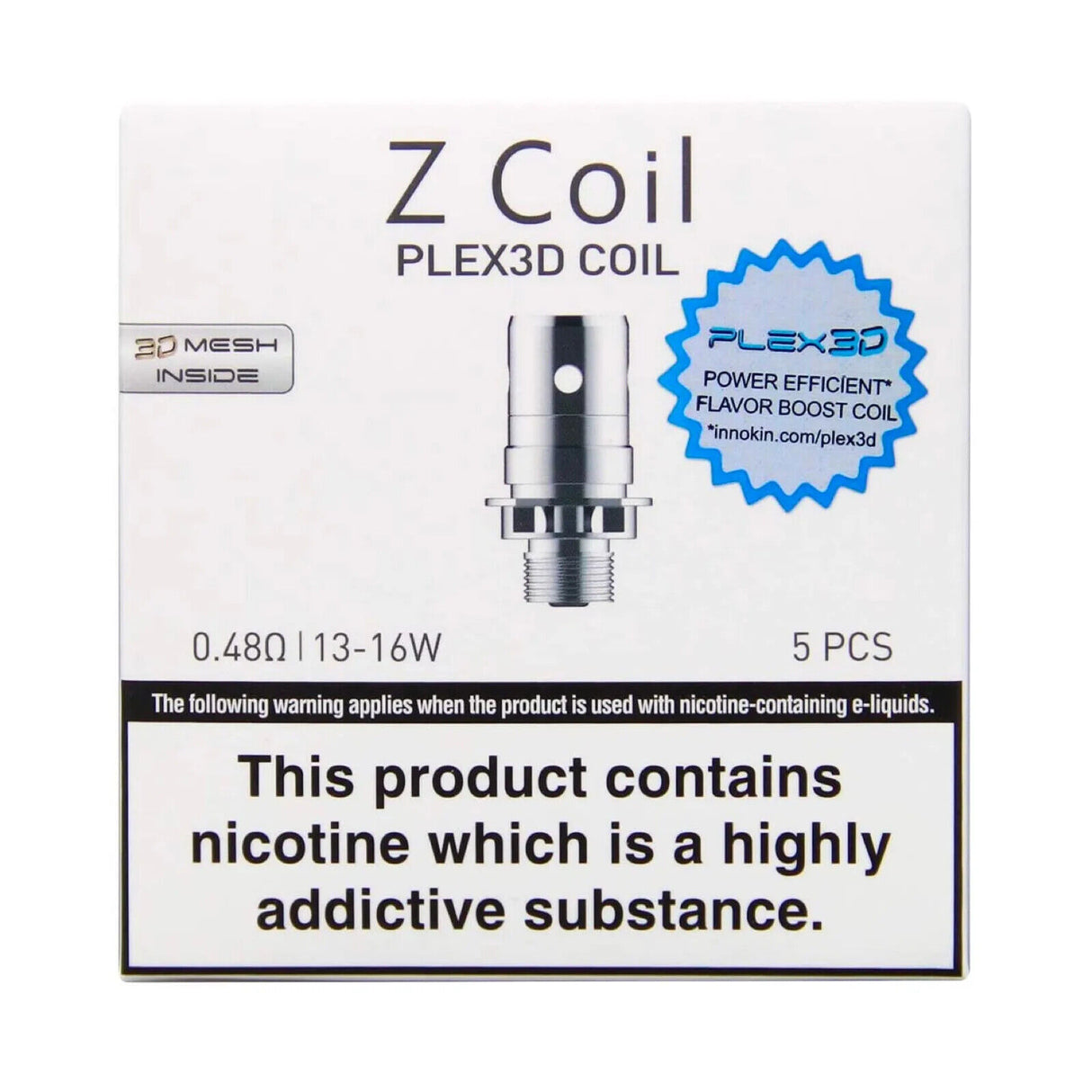 INNOKIN ZENITH REPLACEMENT COILS, Zlide, Plexus, Plex 3D,KAL 1.6 0.8 0.5 0.48  