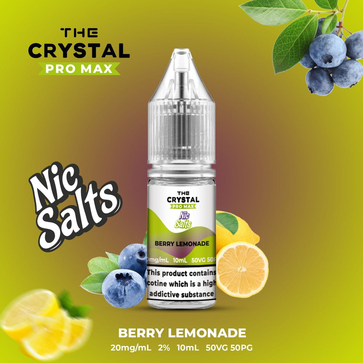 The Crystal Pro Max Vape Nic Salts 10ml - Box of 10  