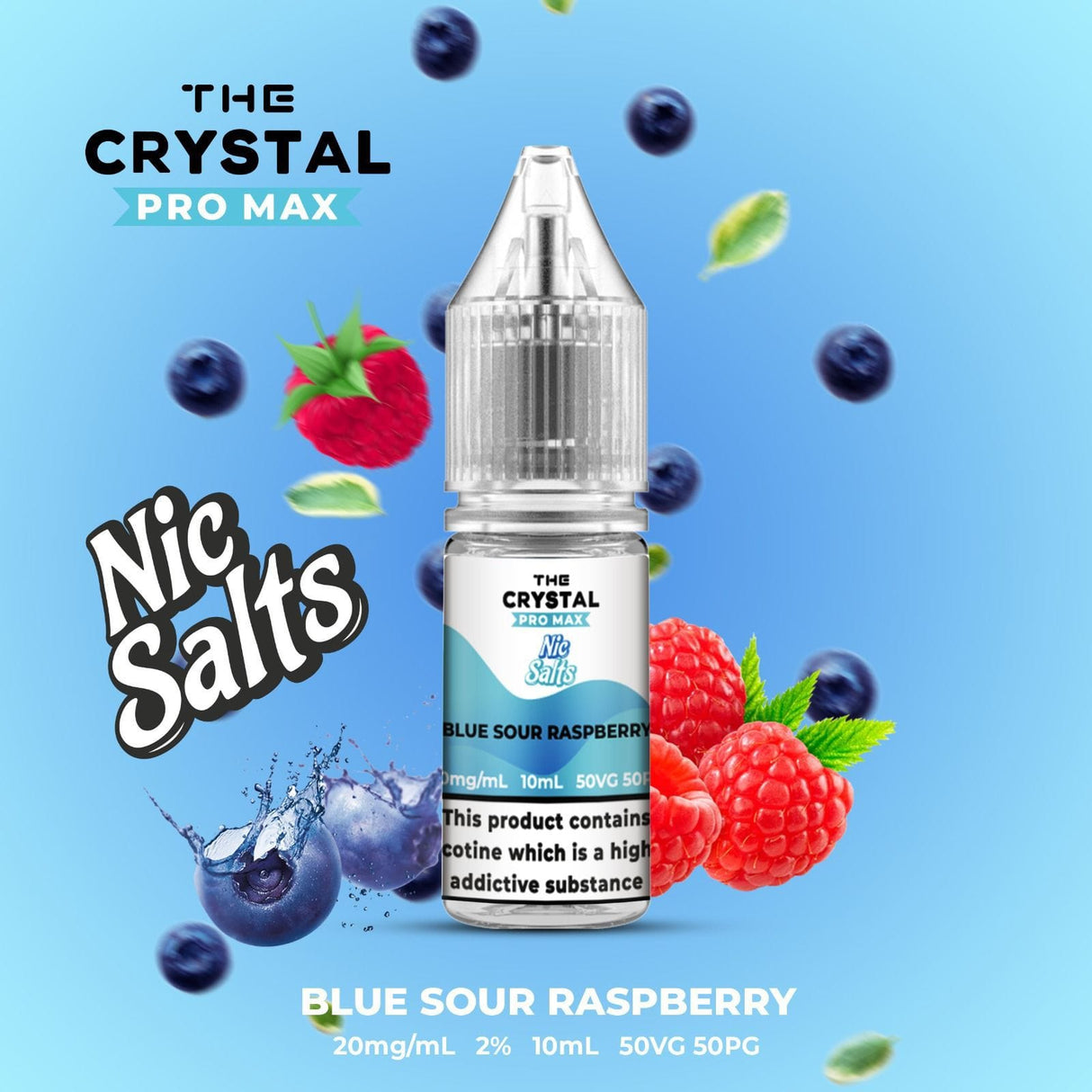 The Crystal Pro Max Vape Nic Salts 10ml - Box of 10  