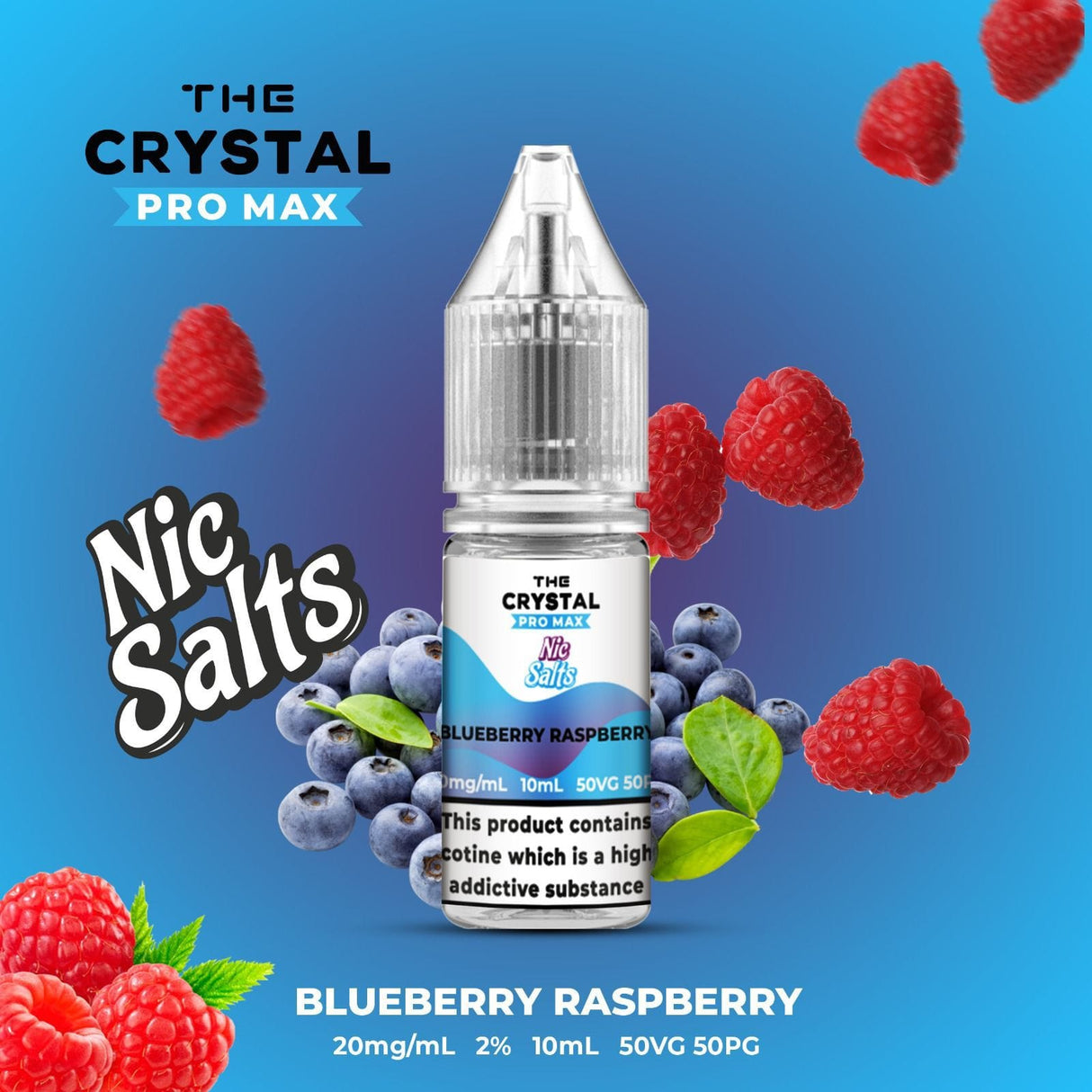 The Crystal Pro Max Vape Nic Salts 10ml - Box of 10  