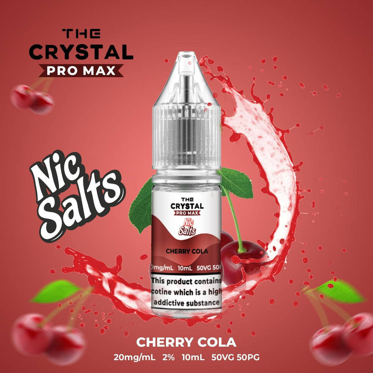 The Crystal Pro Max Vape Nic Salts 10ml - Box of 10  