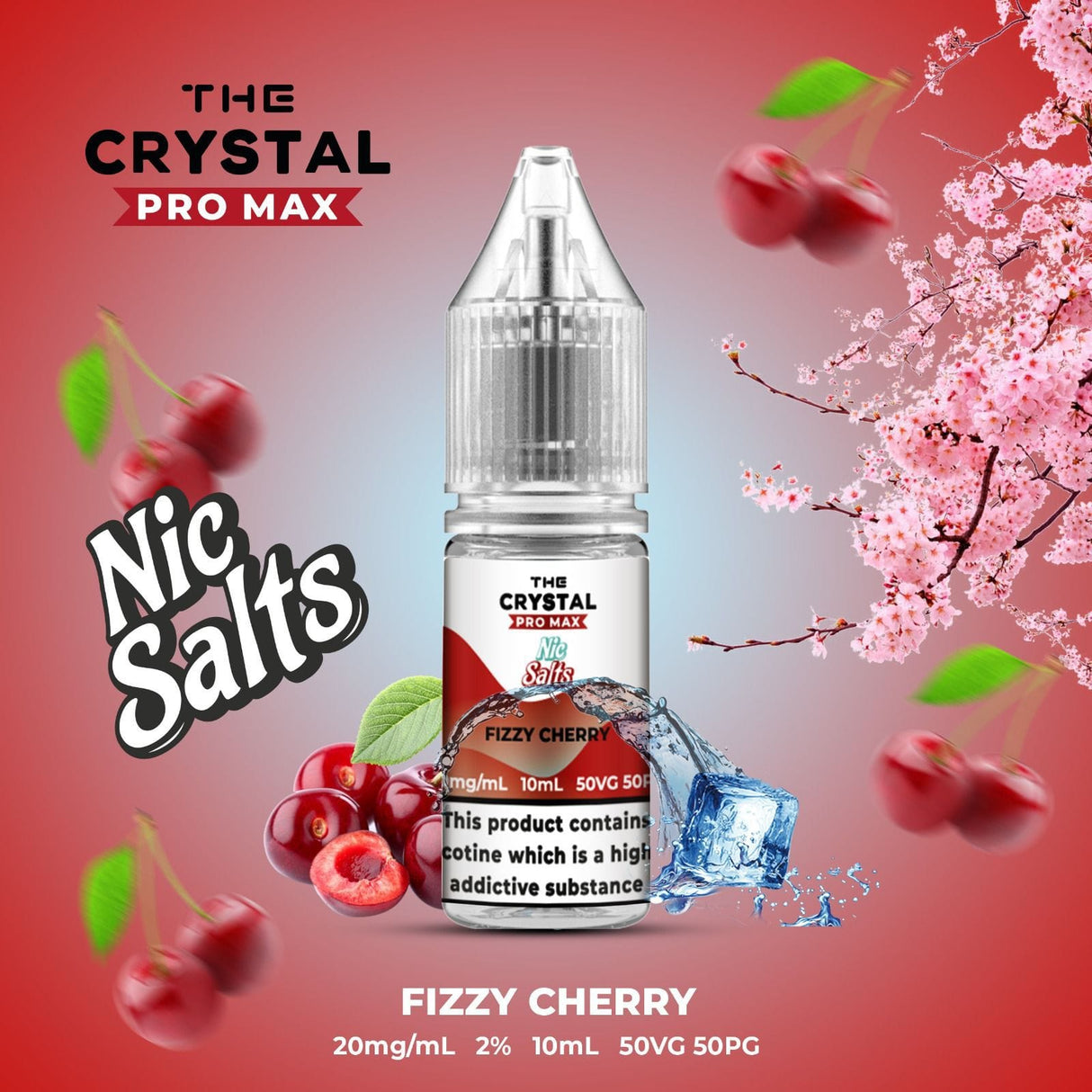 The Crystal Pro Max Vape Nic Salts 10ml - Box of 10  