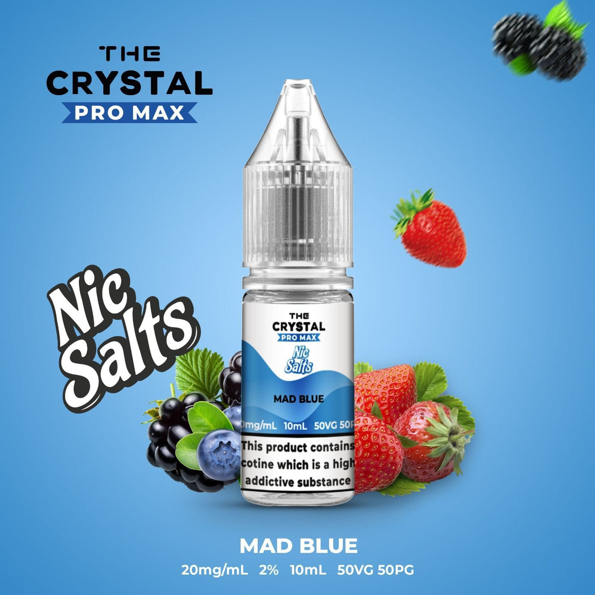 The Crystal Pro Max Vape Nic Salts 10ml - Box of 10  