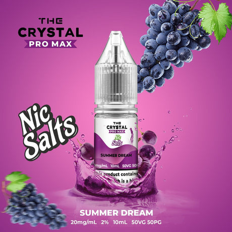 The Crystal Pro Max Vape Nic Salts 10ml - Box of 10  