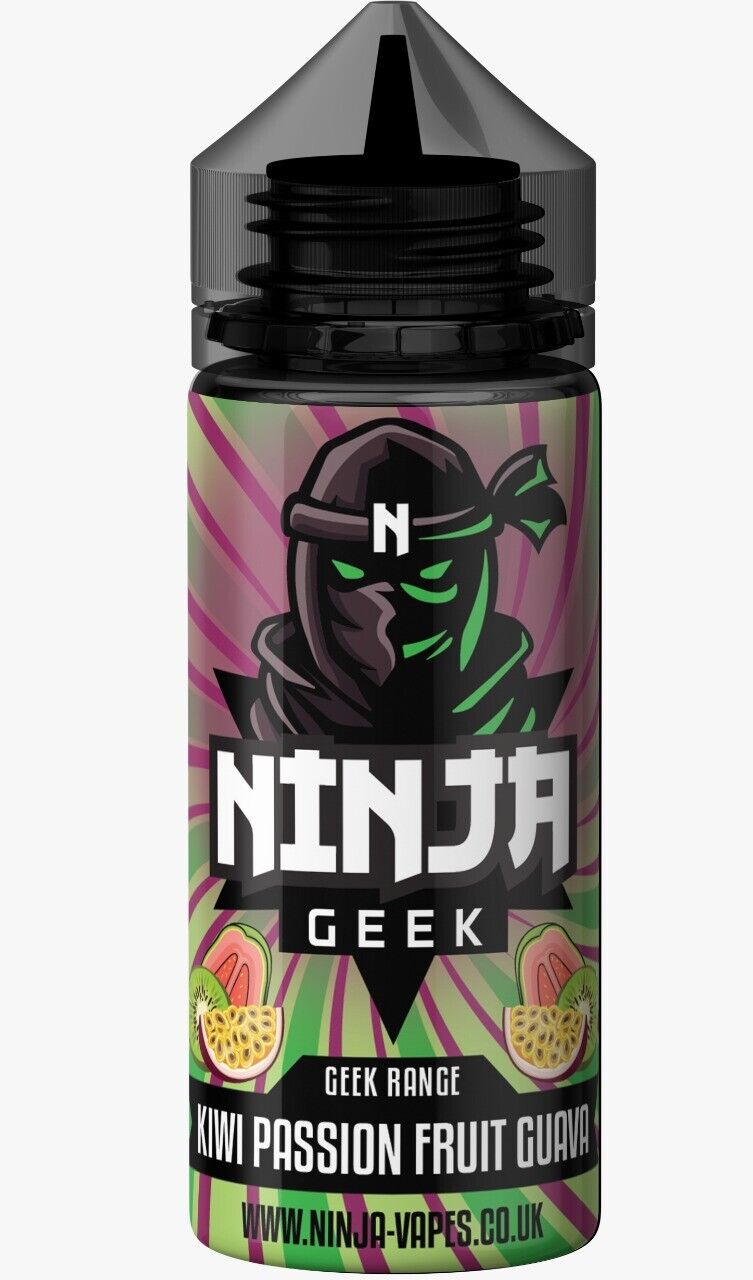 E-Liquid Vape Juice Ninja GEEK 100ml Premium VG 70/30 PG No Nicotine ShortFill  